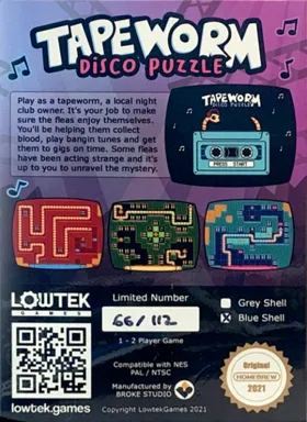 Tapeworm - Disco Puzzle (World) (Switch) (Aftermarket) (Unl) box cover back